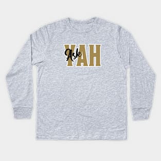 Ask YAH - gold Kids Long Sleeve T-Shirt